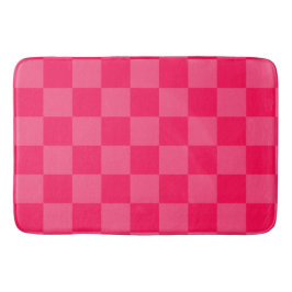 Alfombrilla De Baño Fondo a cuadros rosa