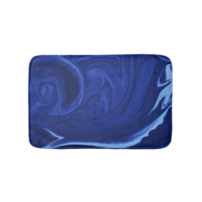 Alfombrilla De Baño Fondo azul cobalto texturizado a mano (Anverso)