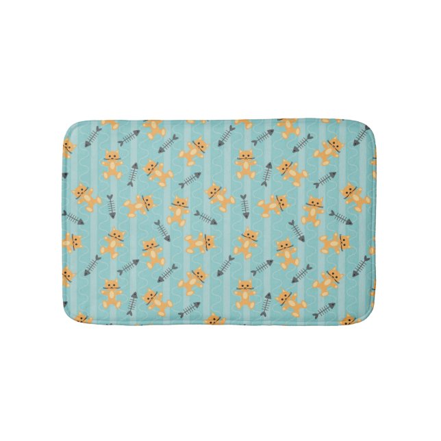 Alfombrilla De Baño fondo con los gatos (Anverso)