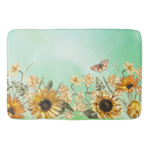 Alfombrilla De Baño Fondo de agua amarillo verde Ombre