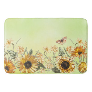 Alfombrilla De Baño Fondo de agua amarillo verde Ombre