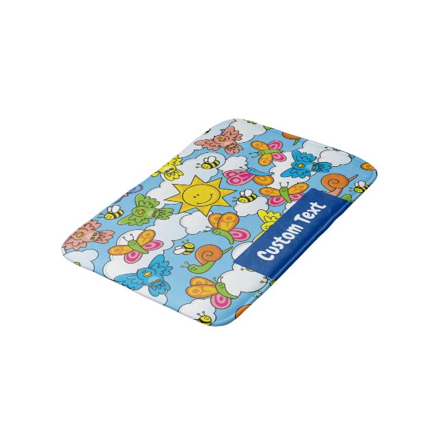 Alfombrilla De Baño Fondo de animales para bebés (Angular)
