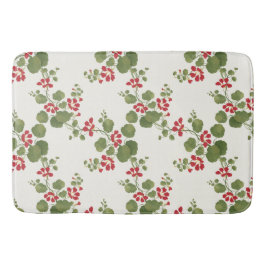 Alfombrilla De Baño Fondo de Crema de Nasturcio Rojo