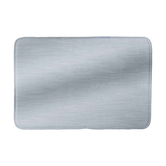 Alfombrilla De Baño Fondo de plata cepillada falsa (Anverso)