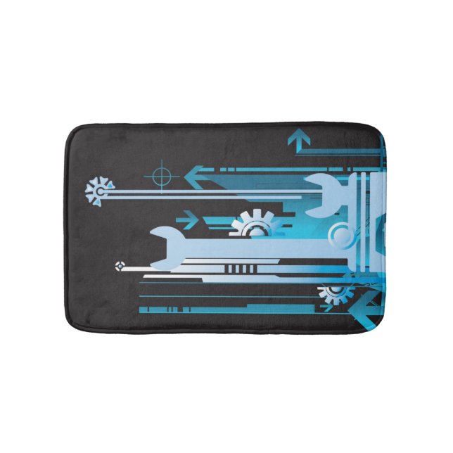 Alfombrilla De Baño Fondo de semitono técnico 3 (Anverso)