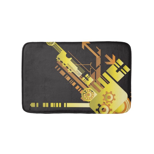 Alfombrilla De Baño Fondo de semitono técnico 5 (Anverso)