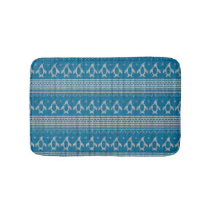 Alfombrilla De Baño Fondo hecho punto azul