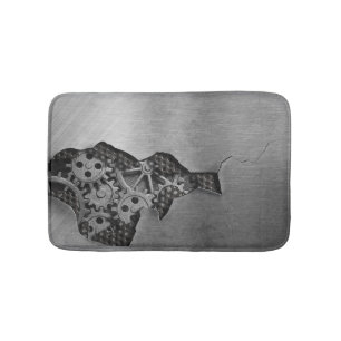Alfombrilla De Baño Fondo metalizado con daño mecánico
