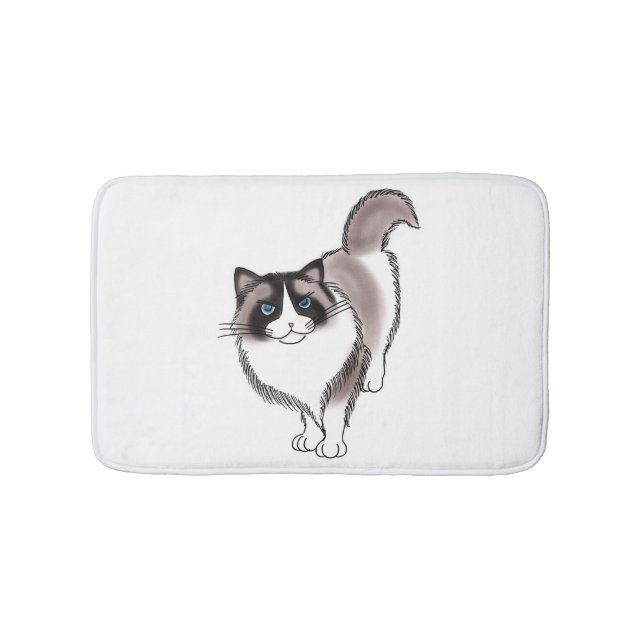 Alfombrilla De Baño FooFooCat: Ragdoll descarado (Anverso)