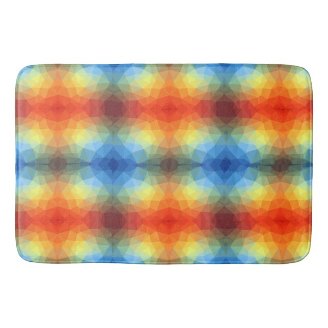 Alfombrilla De Baño Forma geométrica de arcoíris moderna (Anverso)