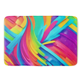 Alfombrilla De Baño Formas abstractas vibrantes
