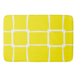 Alfombrilla De Baño Formas amarillas cuadradas negrita asimétrica