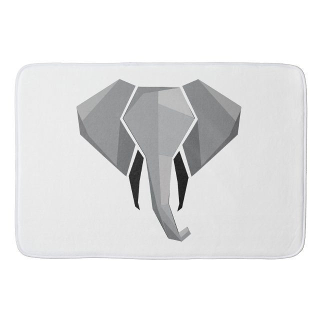 Alfombrilla De Baño Formas simples Geometría Cabeza elefante (Anverso)