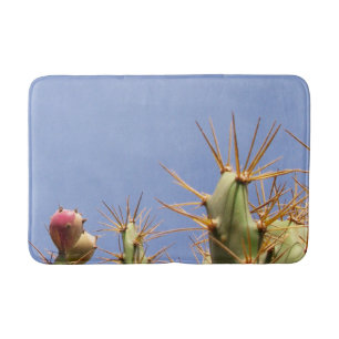 Alfombrilla De Baño Foto del cactus y del cielo azul