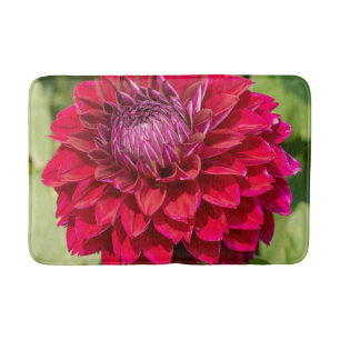 Alfombrilla De Baño Fotografía de flores de Dahlia rosa, belleza canad
