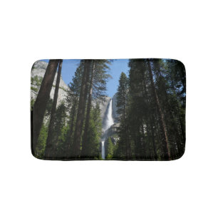 Alfombrilla De Baño Fotografía del paisaje de Yosemite Falls y bosques
