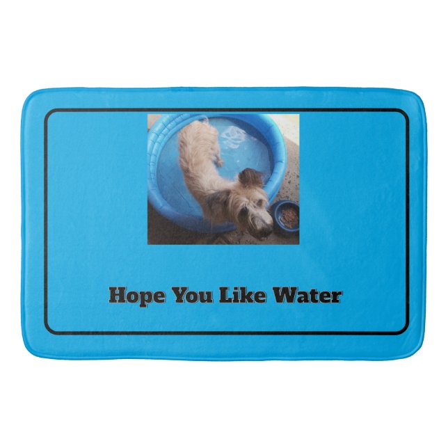 Alfombrilla De Baño Fotos y texto de perros reemplazables y divertidos (Anverso)