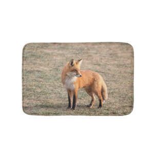 Alfombrilla De Baño Fox rojo en un campo