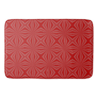 Alfombrilla De Baño Fractal de Cuadrados Rojos Ondulados