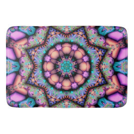 Alfombrilla De Baño Fractal Mandala Floral Psicodelia