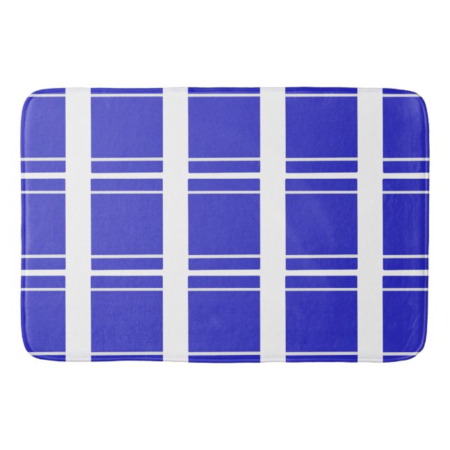 Alfombrilla De Baño Frania Azul Blanca Rayada (Anverso)