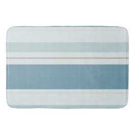 Alfombrilla De Baño Franja de horizonte azul nórdico