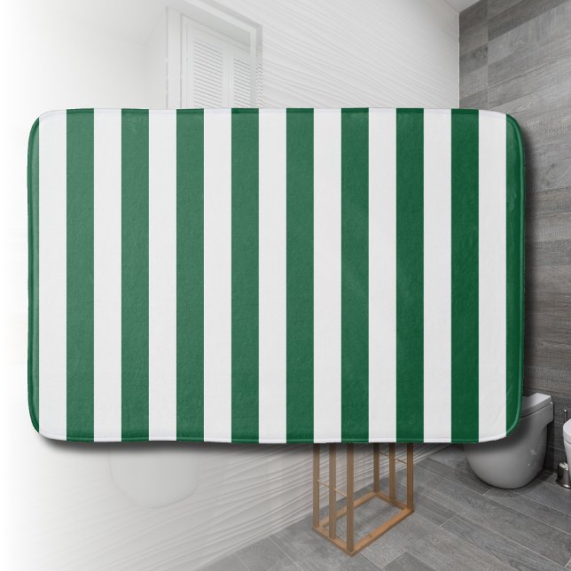 Alfombrilla De Baño Frasco clásico de época franjas verde y blanca (Subido por el creador)
