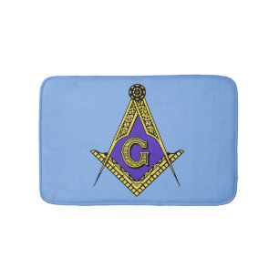 Alfombrilla De Baño Freemason (azul)