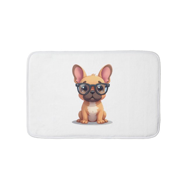 Alfombrilla De Baño French Bulldog Wearing Glasses Copy (Anverso)