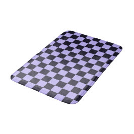 Alfombrilla De Baño French lilac checkerboard pattern