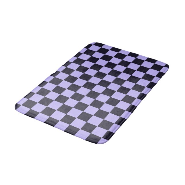 Alfombrilla De Baño French lilac checkerboard pattern (Angular)
