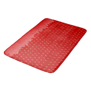 Alfombrilla De Baño Fresa Textura Fondo Liquido Fruta Jam