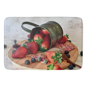 Alfombrilla De Baño Fresas Blueberries Frutos y dulces