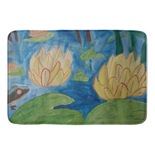 Alfombrilla De Baño Frog & Waterlilies Bath Mat