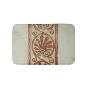 Alfombrilla De Baño Frontera mediterránea ornamental de Brown