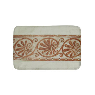 Alfombrilla De Baño Frontera mediterránea ornamental de Brown
