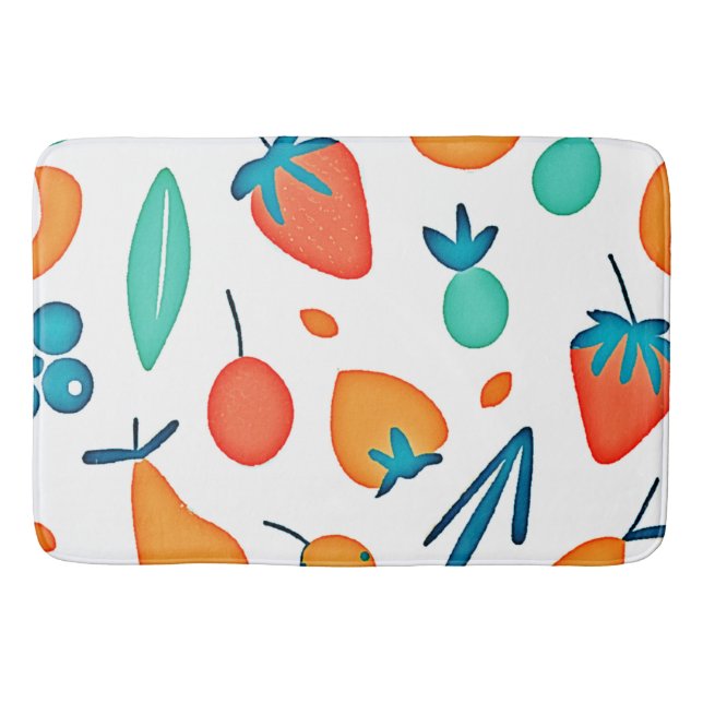 Alfombrilla De Baño Fruit Whimsy: Modelo de juego (Anverso)