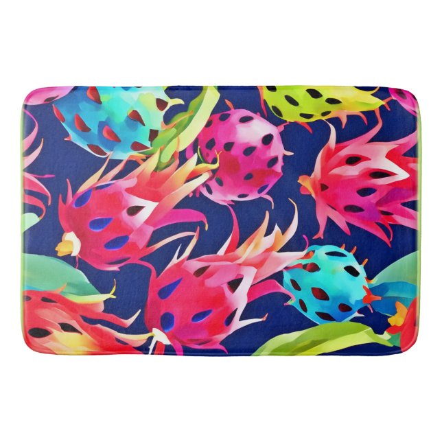 Alfombrilla De Baño Fruta del dragón colorido (Anverso)