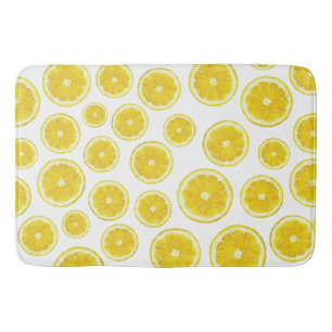 Alfombrilla De Baño Fruta fresca de limón amarillo moderno