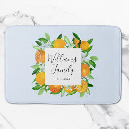 Alfombrilla De Baño Frutas y flores naranjas Verano Floral botánica