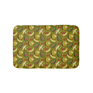 Alfombrilla De Baño Frutos tropicales amarillo sin soldadura