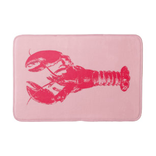Alfombrilla De Baño Fuchsia Lobster en rosa claro