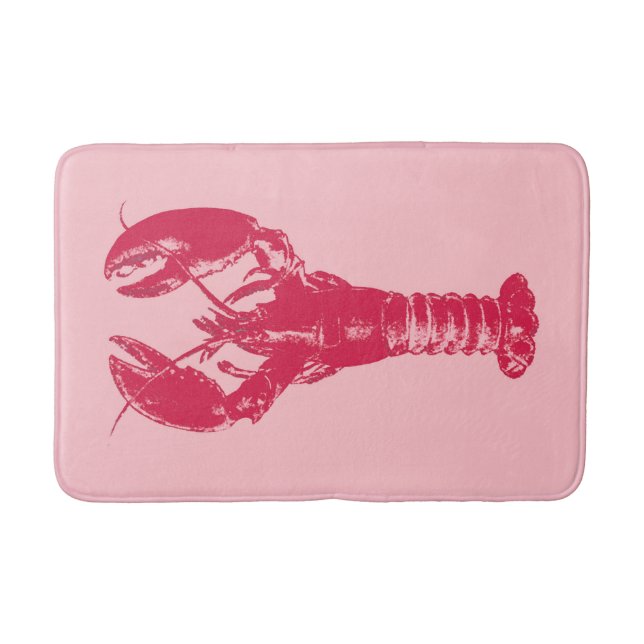 Alfombrilla De Baño Fuchsia Lobster en rosa claro (Anverso)