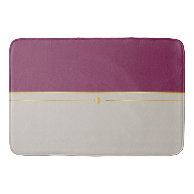 Alfombrilla De Baño Fuchsia & Taupe Haven (Anverso)
