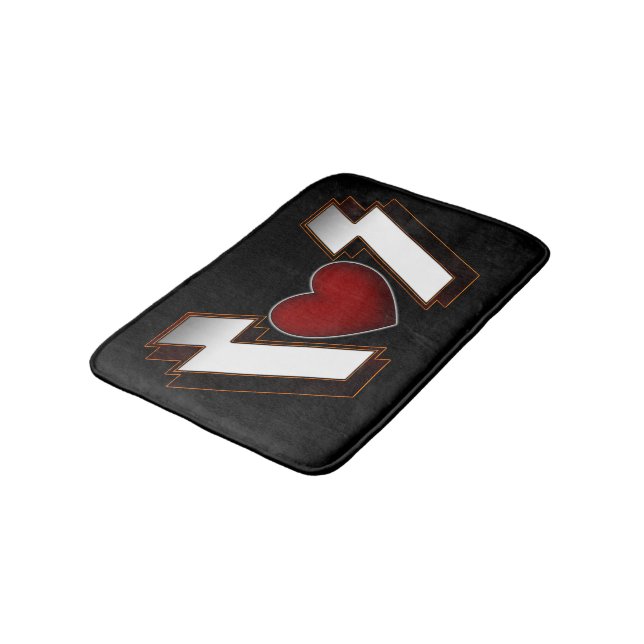 Alfombrilla De Baño Fuerte corazón Metalizado (Angular)