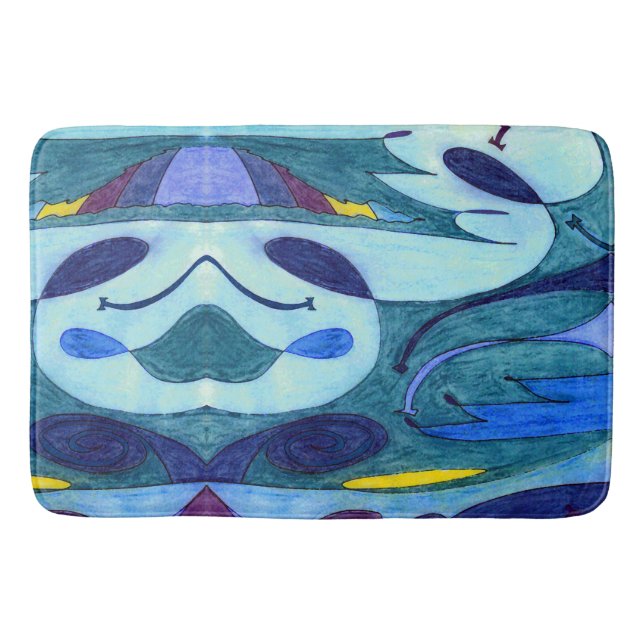 Alfombrilla De Baño Fumes azules (Anverso)