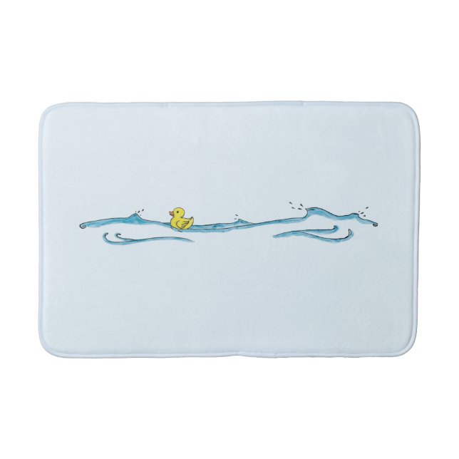 Alfombrilla De Baño Fun Cute Whimsical Rubber Duck (Anverso)