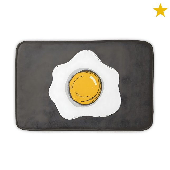 Alfombrilla De Baño Fun Fried Egg Drawing Breakfast Food  (Subido por el creador)