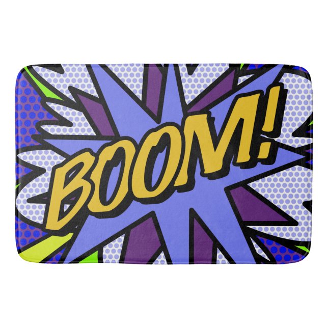 Alfombrilla De Baño Fun Guay Modern Comic Book BOOM (Anverso)
