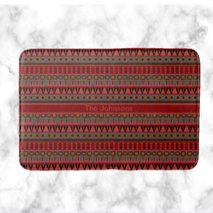 Alfombrilla De Baño Funky Boho Tríbal Pattern